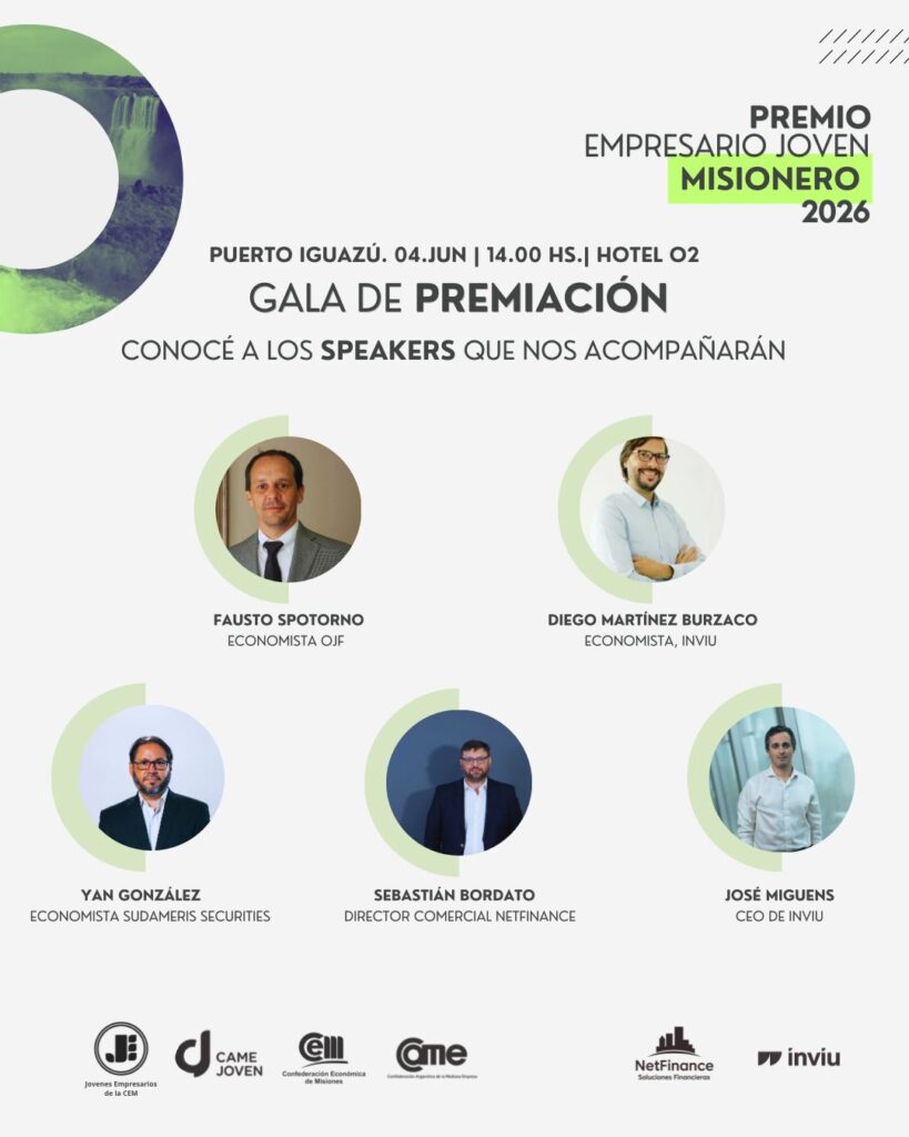 Gala de Premiación del Premio Empresario Joven Misionero 2026 en Puerto Iguazú